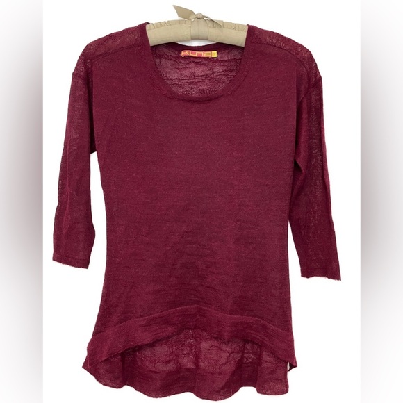 Kuna Peruvian Baby Alpaca Luxury High Low Semi-Sheer Sweater Size US M MSRP $300 - Picture 1 of 10